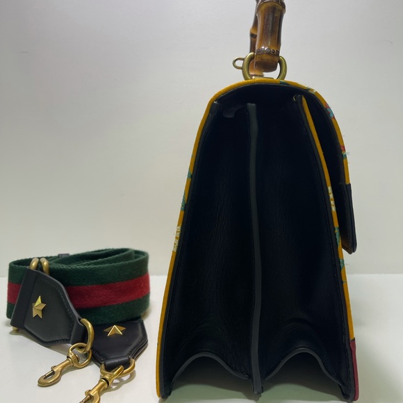 Gucci Satin Calfskin Bamboo Tokyo Print Medium Dionysus Top Handle Bag - Picture 8 of 13